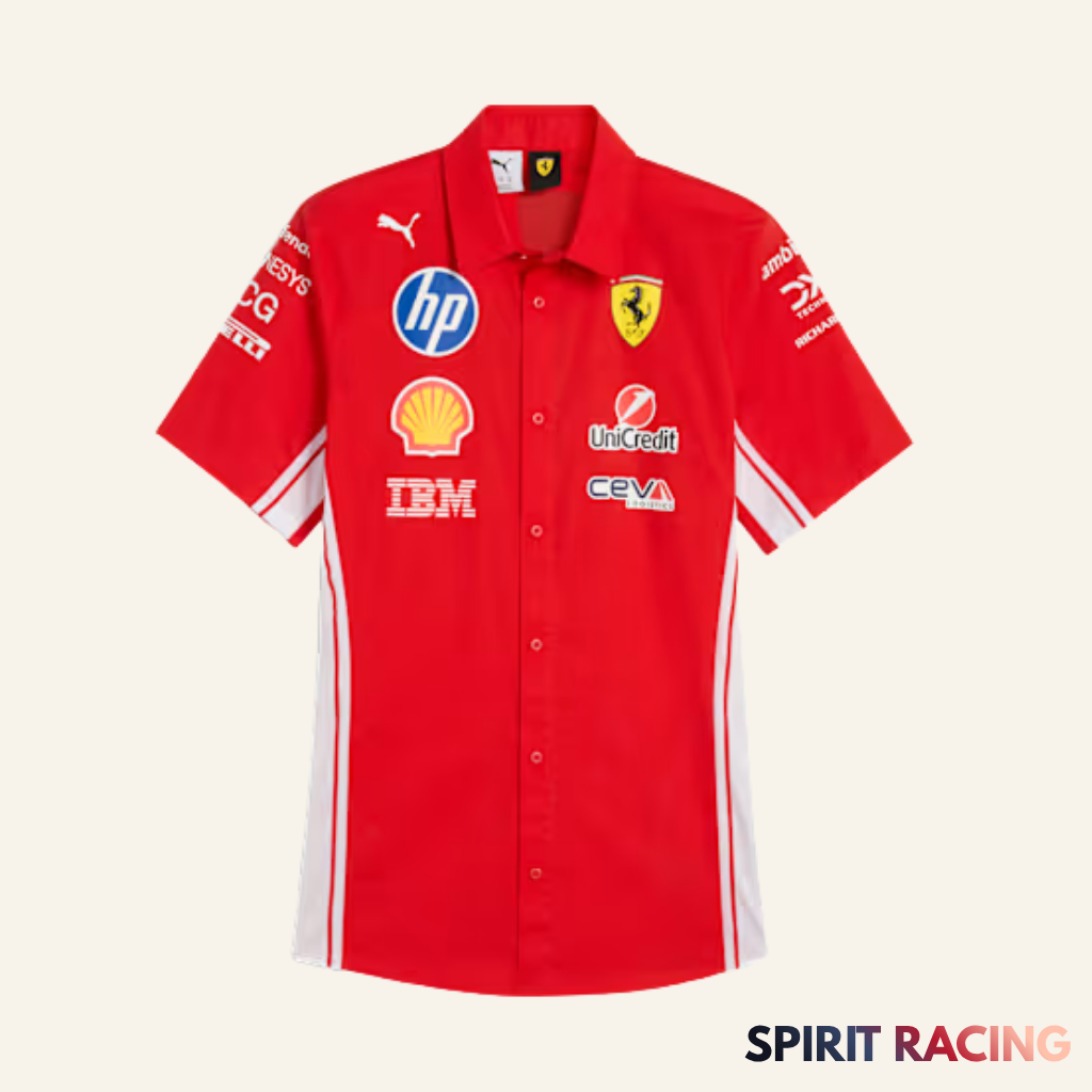 Camisa Scuderia Ferrari Fórmula 1 Team Oficial 2026 Red/White
