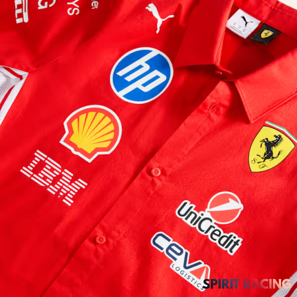 Camisa Scuderia Ferrari Fórmula 1 Team Oficial 2026 Red/White