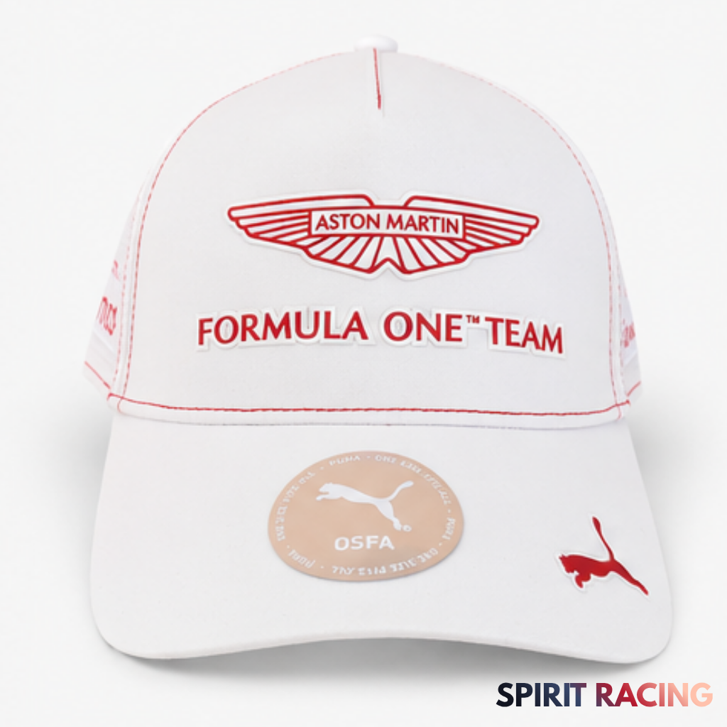 Gorra Aston Martin Fórmula 1 Team–Edición Lance Stroll #18 2026 White/Red